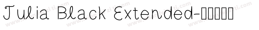 Julia Black Extended字体转换